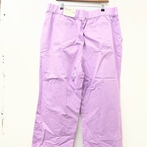 On 34th Trendy Plus Size Pull-On Chino Pants in Calla Lilac Plus Size 2X NWT
